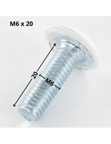 1 x Machine Screw flat Hexagon Socket 4 M6X20...
