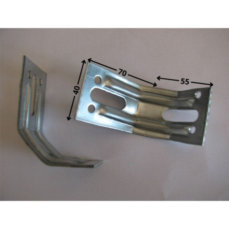 1 x Brackets fixation ADJUSTABLE 70X55X40 Thickness 2 Zinc Plated