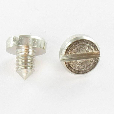 1 x Machine Screw Nickel Plated Large Pan Head Slotted 8X8.3 Cone Point