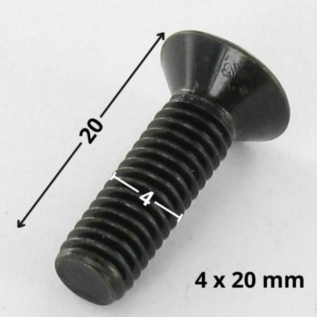 1 x Machine Screw Countersunk Head Pozi 2 M4X20 Black Zinc Plated