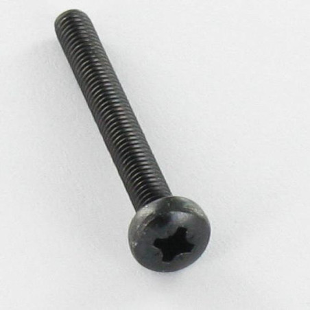 1 x Machine Screw Stainless Steel A2 Black Large Pan Head Pozi 2 M5X10