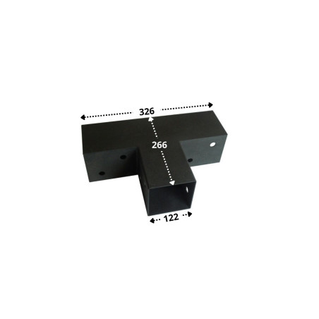 1 x Anchor Plate EXPRESS In Head Black Zinc Plated 122X266X326