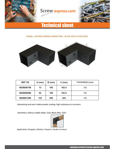 1 x Anchor Plate EXPRESS In L Black Zinc Plated...