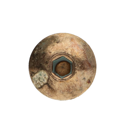 1 x Screw Mushroom M6X80 Hexagon Socket 4 Brass Plated Steel Patch Nylon