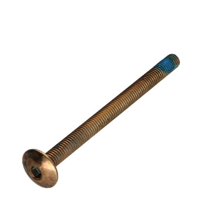 1 x Screw Mushroom M6X80 Hexagon Socket 4 Brass Plated Steel Patch Nylon