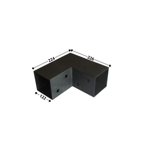 1 x Anchor Plate EXPRESS In L Black Zinc Plated 122X226X224