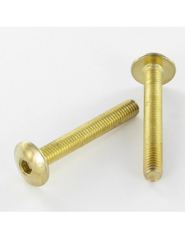 1 x Screw Mushroom M6X45 Hexagon Socket 4 Brass...