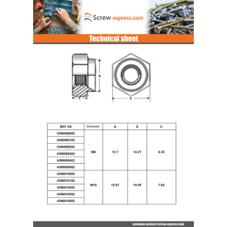 1 x Rivet Bushes Hexagonal Zinc Plated M3 Thickness Material 1.5/1.6MM