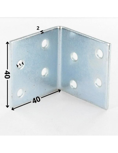 1 x Bracket 40X40X40 Thickness 2 Zinc Plated