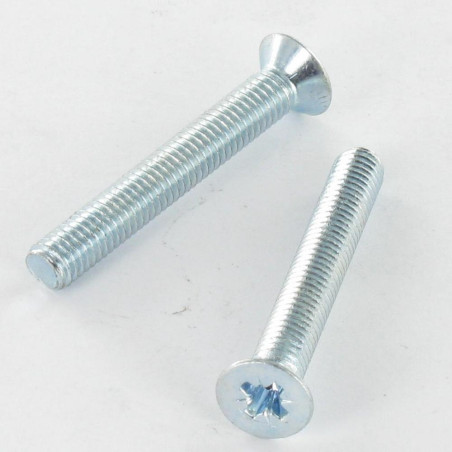 1 x Machine Screw Countersunk Head Pozi 3 M6X45 Zinc Plated