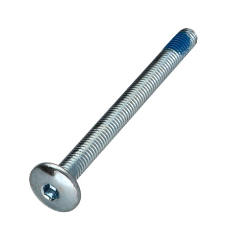 1 x Screw Mushroom M6X70 Hexagon Socket 4 Zinc Plated Patch Nylon