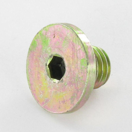 1 x Machine Screw Yellow Zinc Flat Head 20X13 M10X10 Hexagon Socket 5 XC18