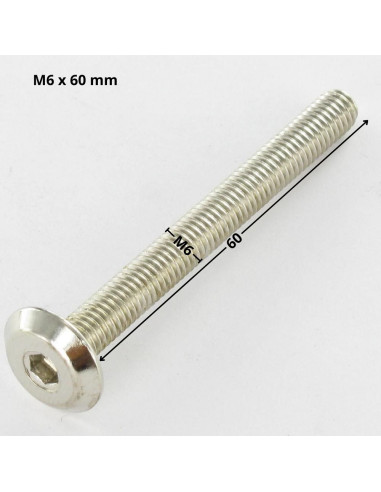1 x Machine Screw flat Hexagon Socket 4 M6X60...