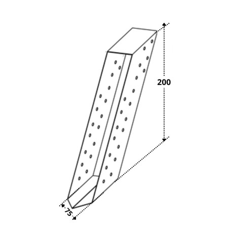 1 x Timber beam connector 75X200