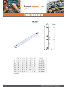 Mounting plate ASSEMBLY Zinc Plated 15X160 2