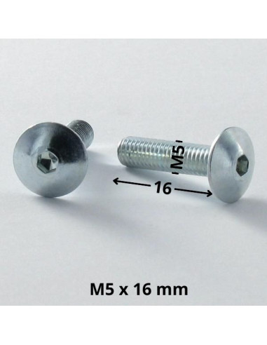 1 x Screw Mushroom M5X16 Hexagon Socket 3 Zinc...