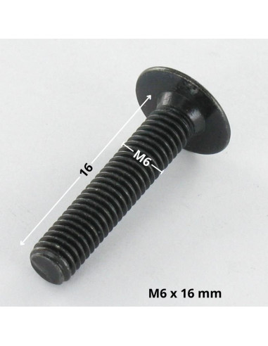 1 x Screw Mushroom M6X16 Hexagon Socket 4 Black...