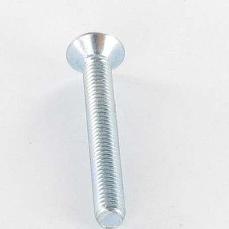 1 x Machine Screw Flat Head Hexagon Recess M10X12 Full Thread Class 10.9 Hexagon Socket 6 Zinc Plated