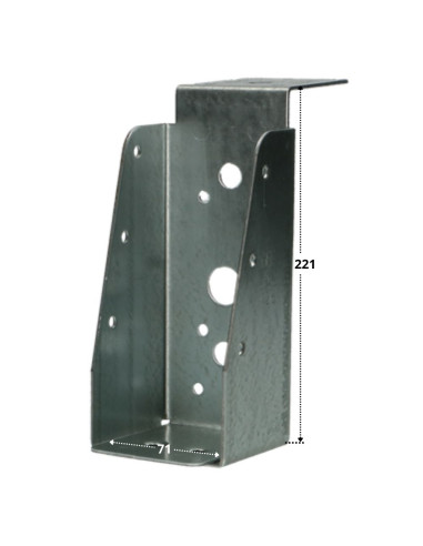 1 x Joist Hanger BEAM B LIP Long Sendzimir 71X221