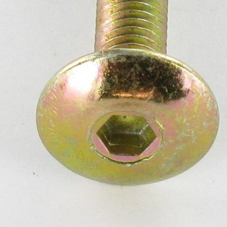 1 x Screw Mushroom M8X50 Hexagon Socket 5 Yellow Zinc