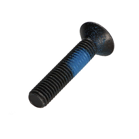 1 x Machine Screw Flat Head Hexagon Recess M8X40 Full Thread Class 10.9 Hexagon Socket 5 Black Zinc Plated + Patch Nylon