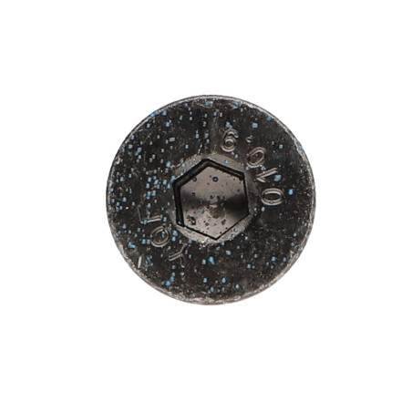 1 x Machine Screw Flat Head Hexagon Recess M8X40 Full Thread Class 10.9 Hexagon Socket 5 Black Zinc Plated + Patch Nylon