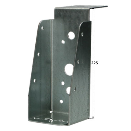 1 x Joist Hanger BEAM B LIP Long Sendzimir 75X225