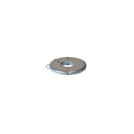 1 x Washer for construction Wood Internal Round 11X34X3 Zinc Plated