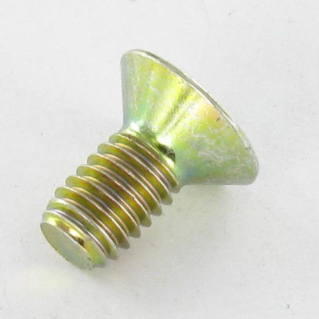 1 x Machine Screw Flat Head Hexagon Recess M8X12 Full Thread Class 10.9 Hexagon Socket 5 Yellow Zinc