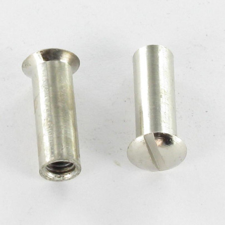 1 x Nut Binder Pan Countersunk Head Slotted M4X12 5X16 Chrome Plated Brass