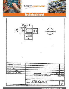 Nut Binder Pan Head Slotted 8X9 M6X8 Stainless Steel 2