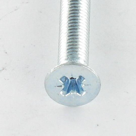 1 x Machine Screw Countersunk Head Pozi PZ2 M4X6 Zinc Plated