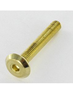 Machine Screw flat Hexagon Socket 4 M6X80 Brass Plated Steel