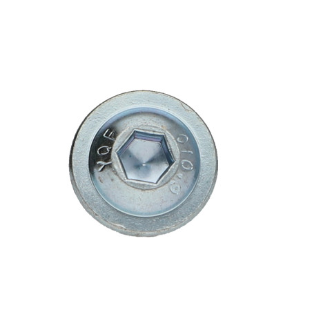1 x Machine Screw Large Round Head Hexagon Recess Flange Hexagon Socket 4 M6X16 Class 10.9 ZG+FRF