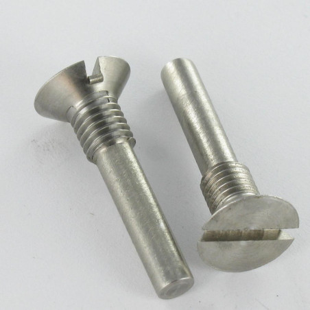 1 x Machine Screw Countersunk Head Slotted 16X37 Thread Length: M8 Dog Point long Stainless Steel