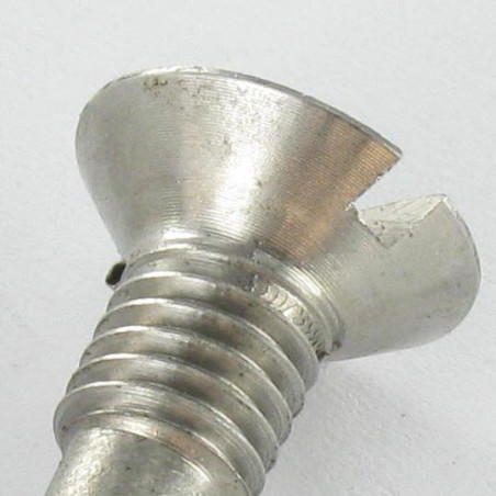 1 x Machine Screw Countersunk Head Slotted 16X37 Thread Length: M8 Dog Point long Stainless Steel