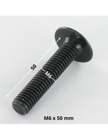 1 x Screw Mushroom M6X50 Hexagon Socket 4 Black...