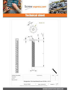 Machine Screw flat Hexagon Socket 4 M6X53 Patch Nylon... 2