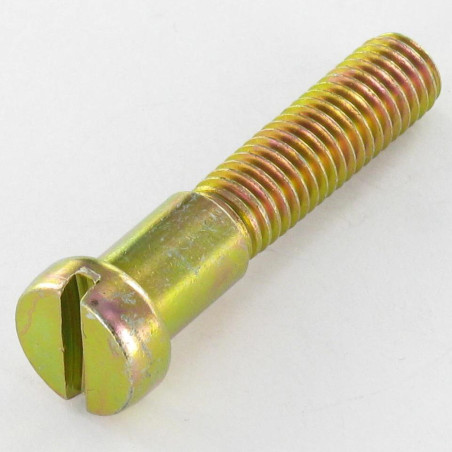 1 x Machine Screw Shoulder Pan Head Flat Slotted M8X40 Thread Length: 27 Yellow Zinc