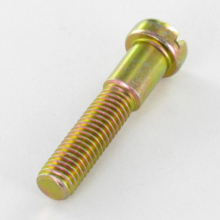 1 x Machine Screw Shoulder Pan Head Flat Slotted M8X40 Thread Length: 27 Yellow Zinc