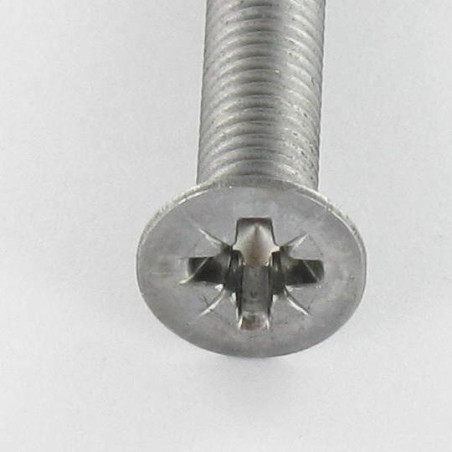 1 x Machine Screw Countersunk Head Pozi PZ3 M6X45 Steel