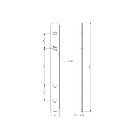 1 x Lug ASSEMBLY Flat 19.5X190 Zinc Plated