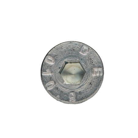 1 x Machine Screw Flat Head Hexagon Recess M6X16 Full Thread Class 10.9 Hexagon Socket 4 Patch Nylon Zinc Plated