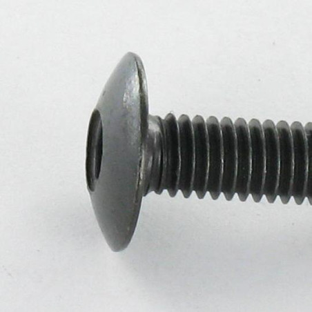 1 x Screw Mushroom M8X40 Hexagon Socket 5 Black Zinc Plated