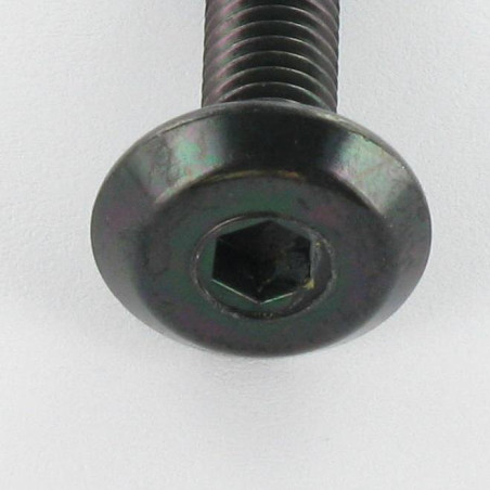 1 x Machine Screw flat Hexagon Socket 4 M6X90 Black Zinc Plated