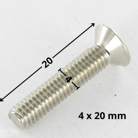 1 x Machine Screw Countersunk Head Pozi 2 M4X20 Nickel Plated