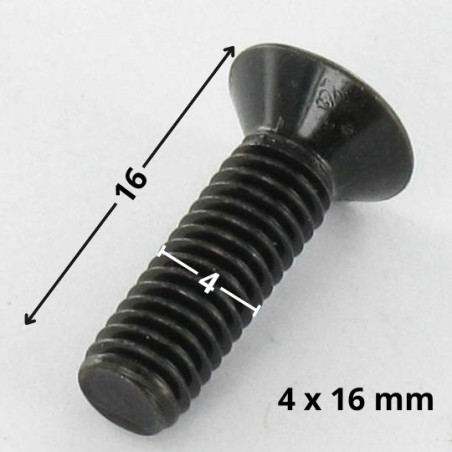 1 x Machine Screw Countersunk Head Pozi 2 M4X16 Black Zinc Plated