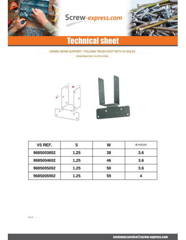 1 x Bent truss shoe 46 Sendzimir