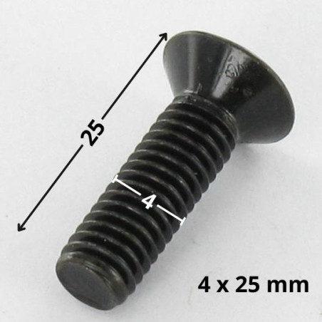 1 x Machine Screw Countersunk Head Pozi 2 M4X25 Black Zinc Plated
