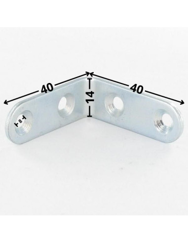 1 x Bracket 40X40X14 Thickness 2 4 Hole Zinc...